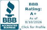 BBB Accredited Business A+ rating